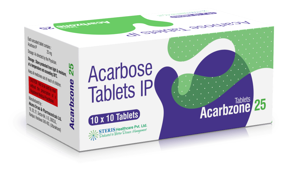 Acarbzone 25 product pack