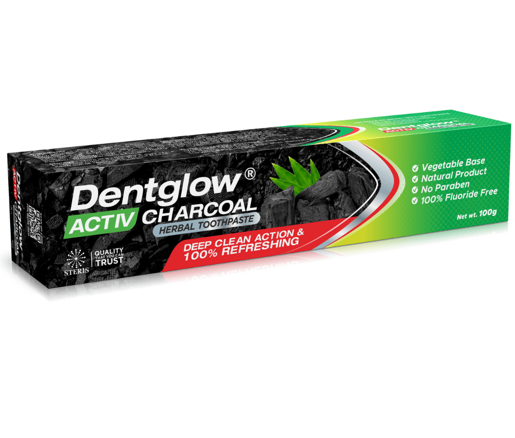 DENTGLOW ACTIV CHARCOAL TOOTHPASTE product pack