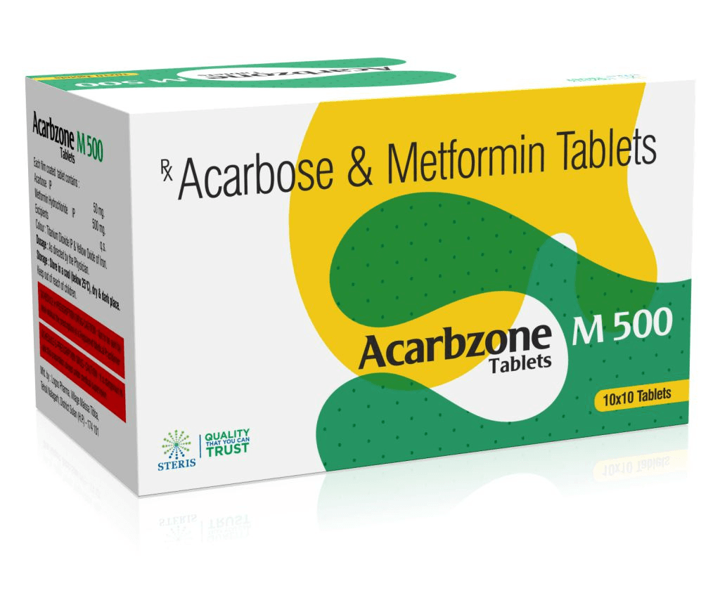 Acarbzone M 500 product pack
